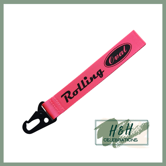 Rolling Oval Wristlet - Fuchsia