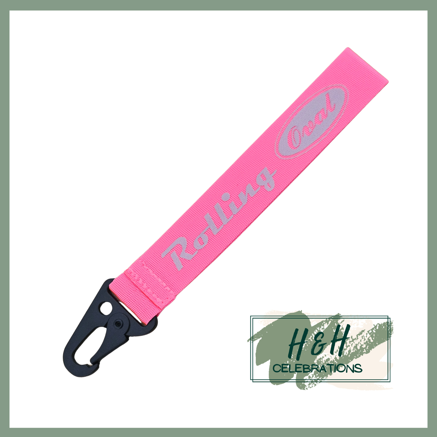 Rolling Oval Wristlet - Fuchsia