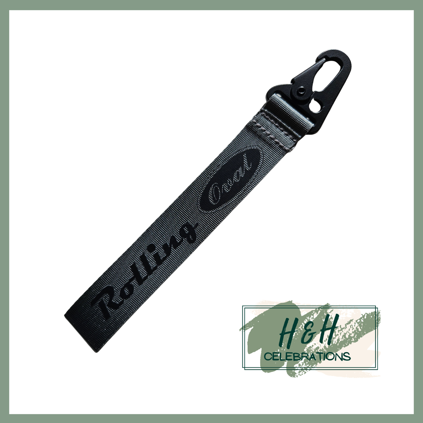 Rolling Oval Wristlet - Grey