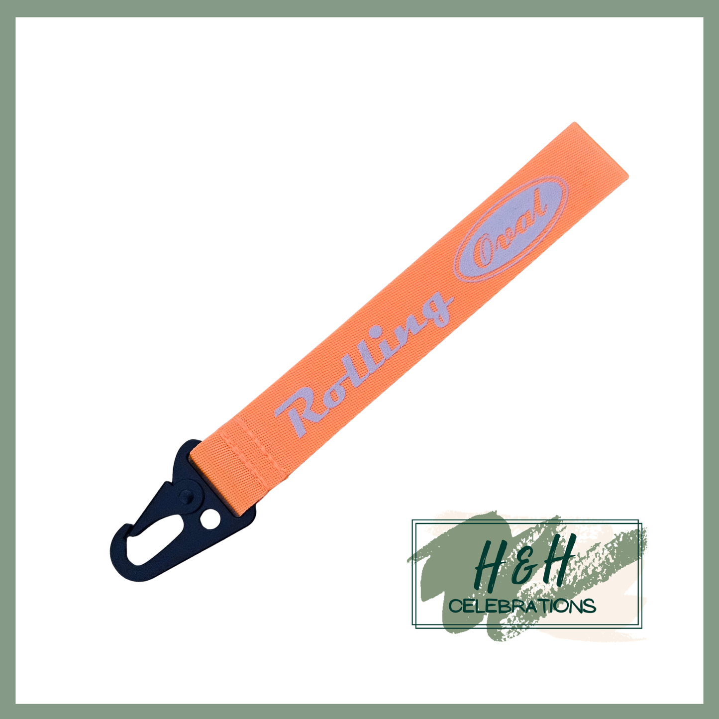 Rolling Oval Wristlet - Orange