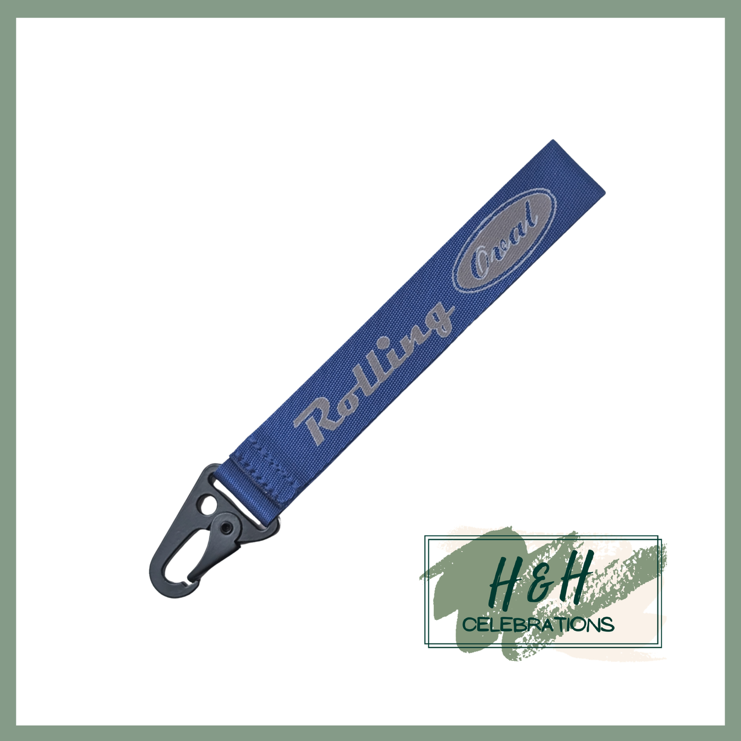 Rolling Oval Wristlet - Royal Blue