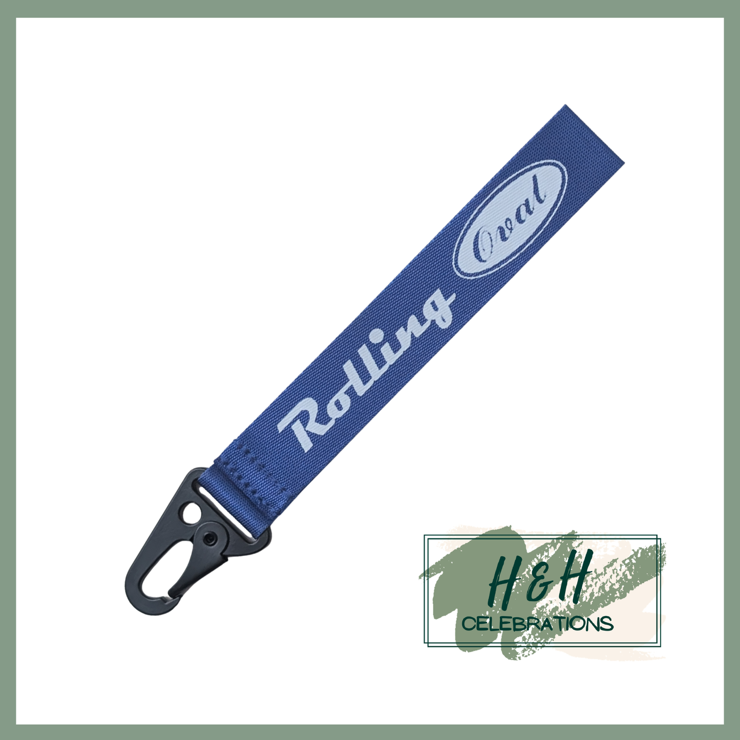 Rolling Oval Wristlet - Royal Blue