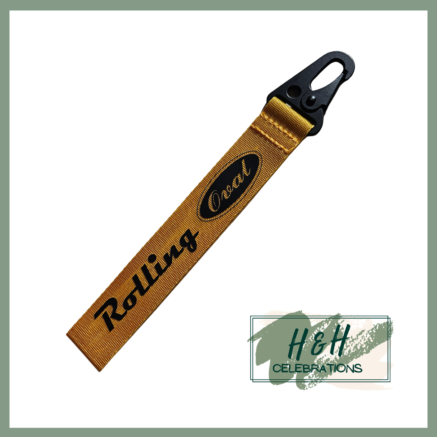 Rolling Oval Wristlet - Yellow