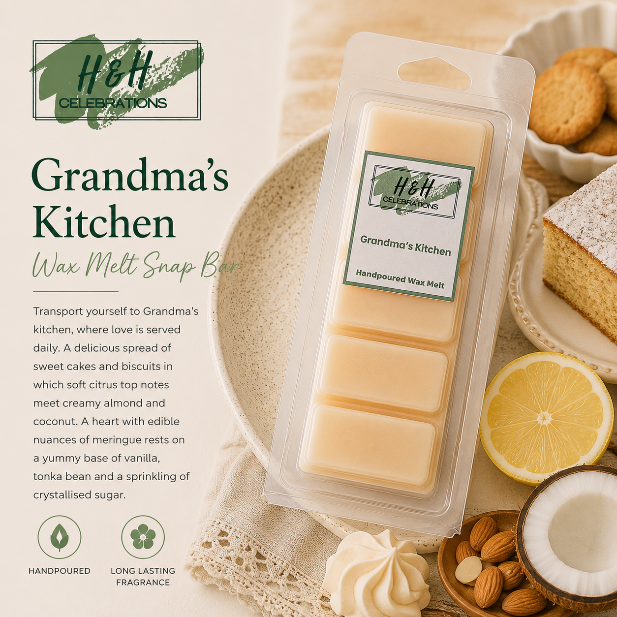 Grandma's Kitchen Wax Melt Snap Bar
