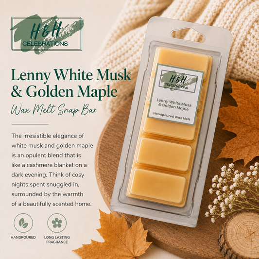 Lenny White Musk & Golden Maple Wax Melt Snap Bar