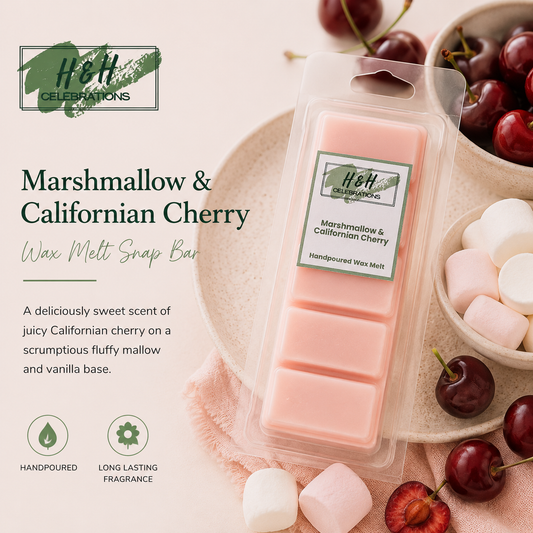 Marshmallow & Californian Cherry Wax Melt Snap Bar