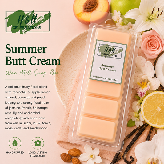 Summer Butt Cream Wax Melt Snap Bar