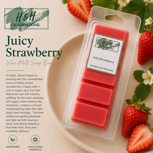 Juicy Strawberry Wax Melt Snap Bar