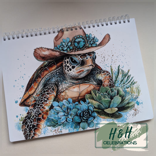 Western Themed Turtle Notebook Planner
