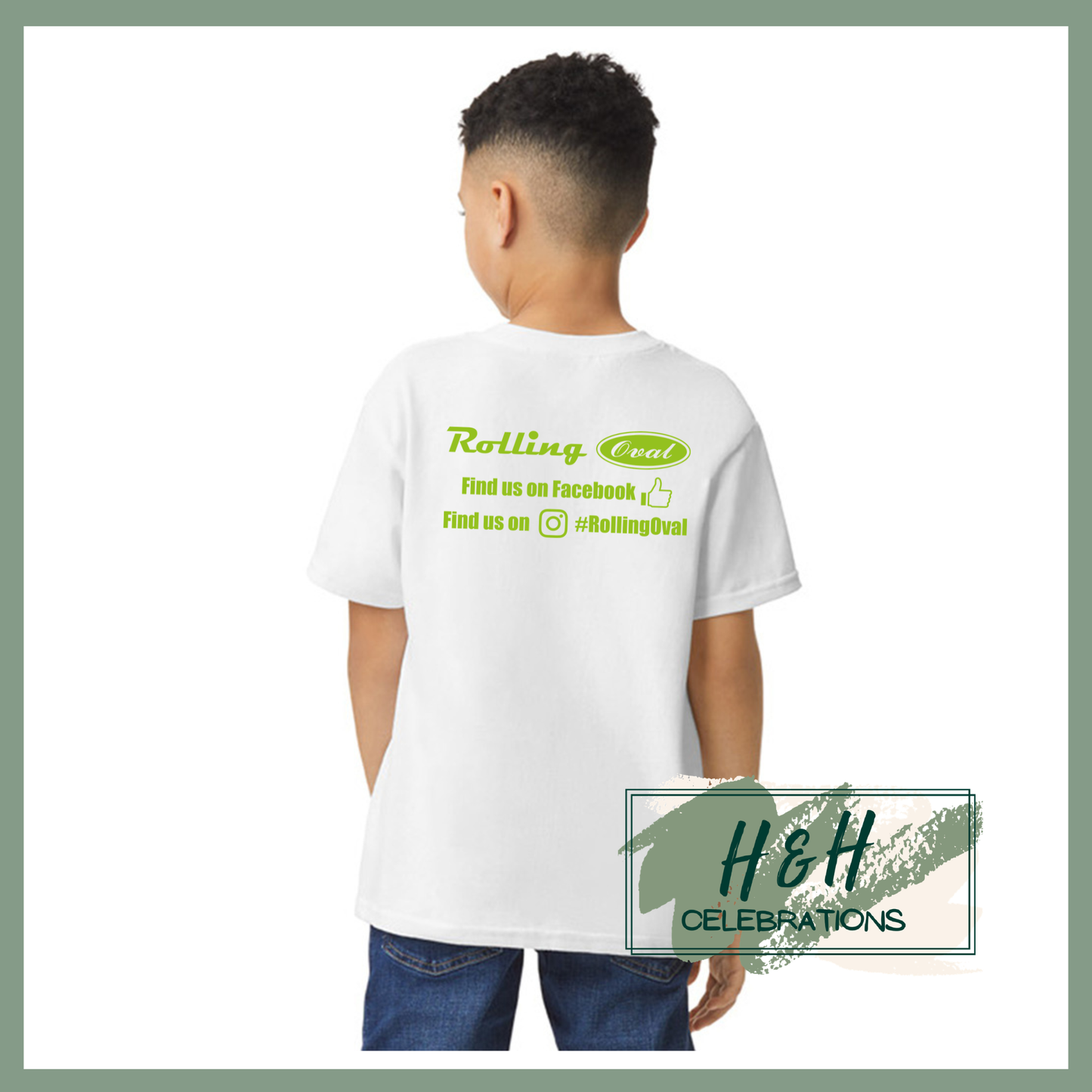 Rolling Oval T-Shirt For Kids - White