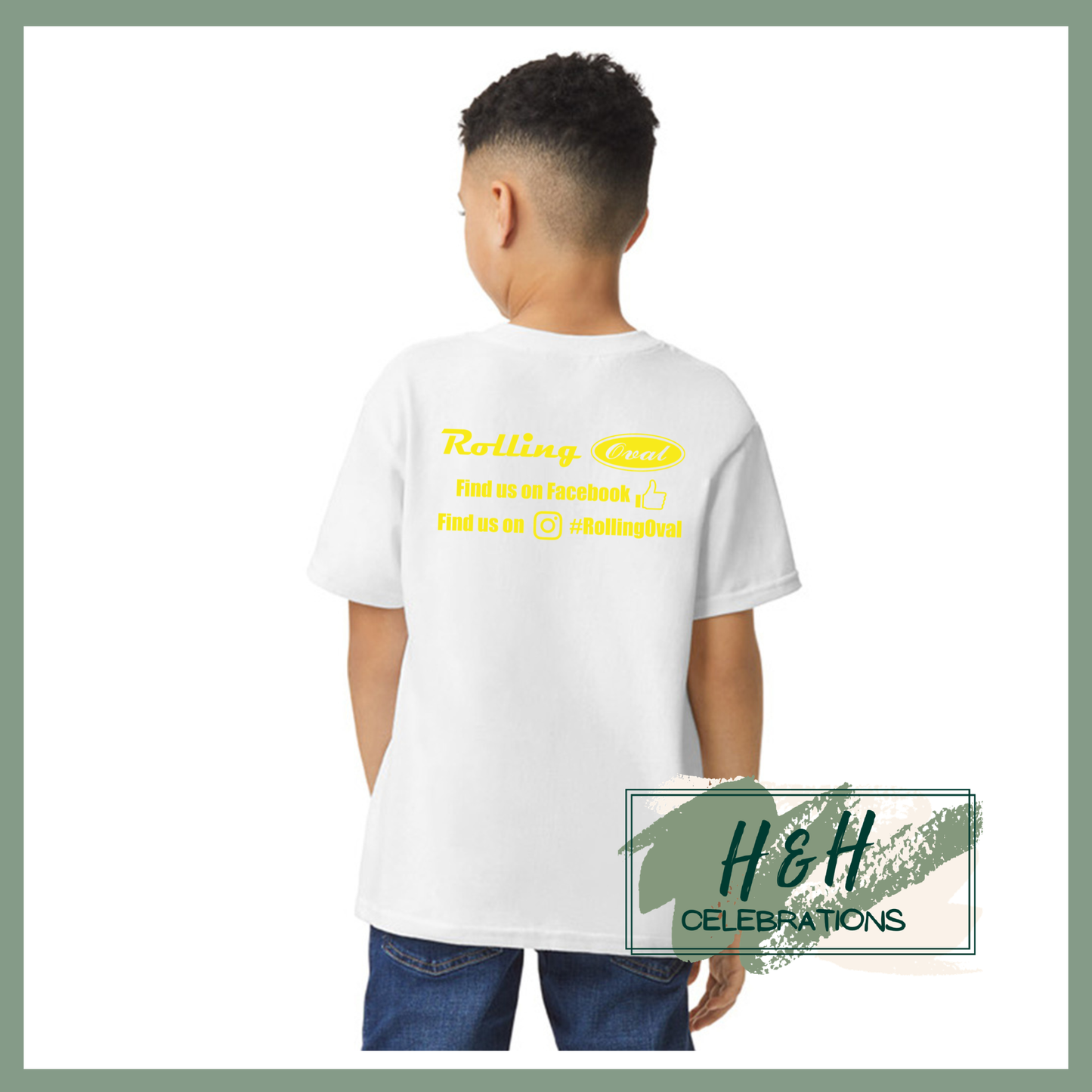 Rolling Oval T-Shirt For Kids - White