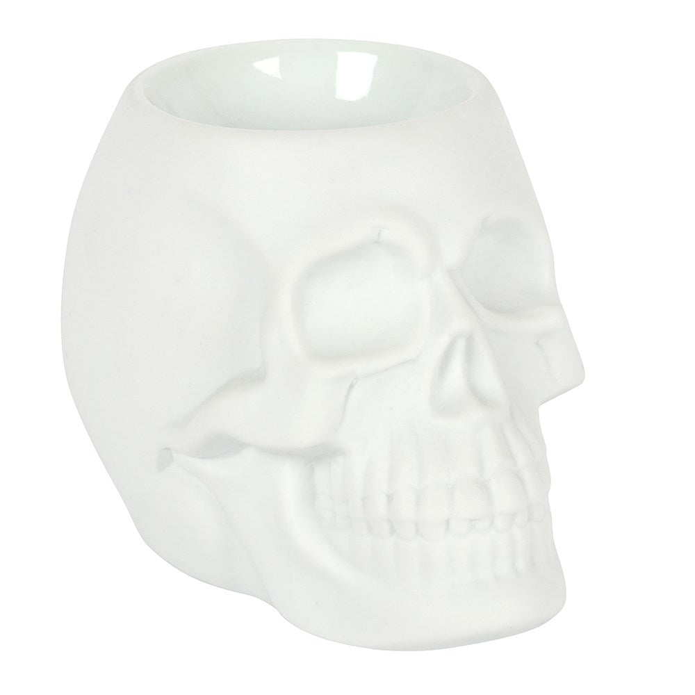 White Skull Wax Melt Burner