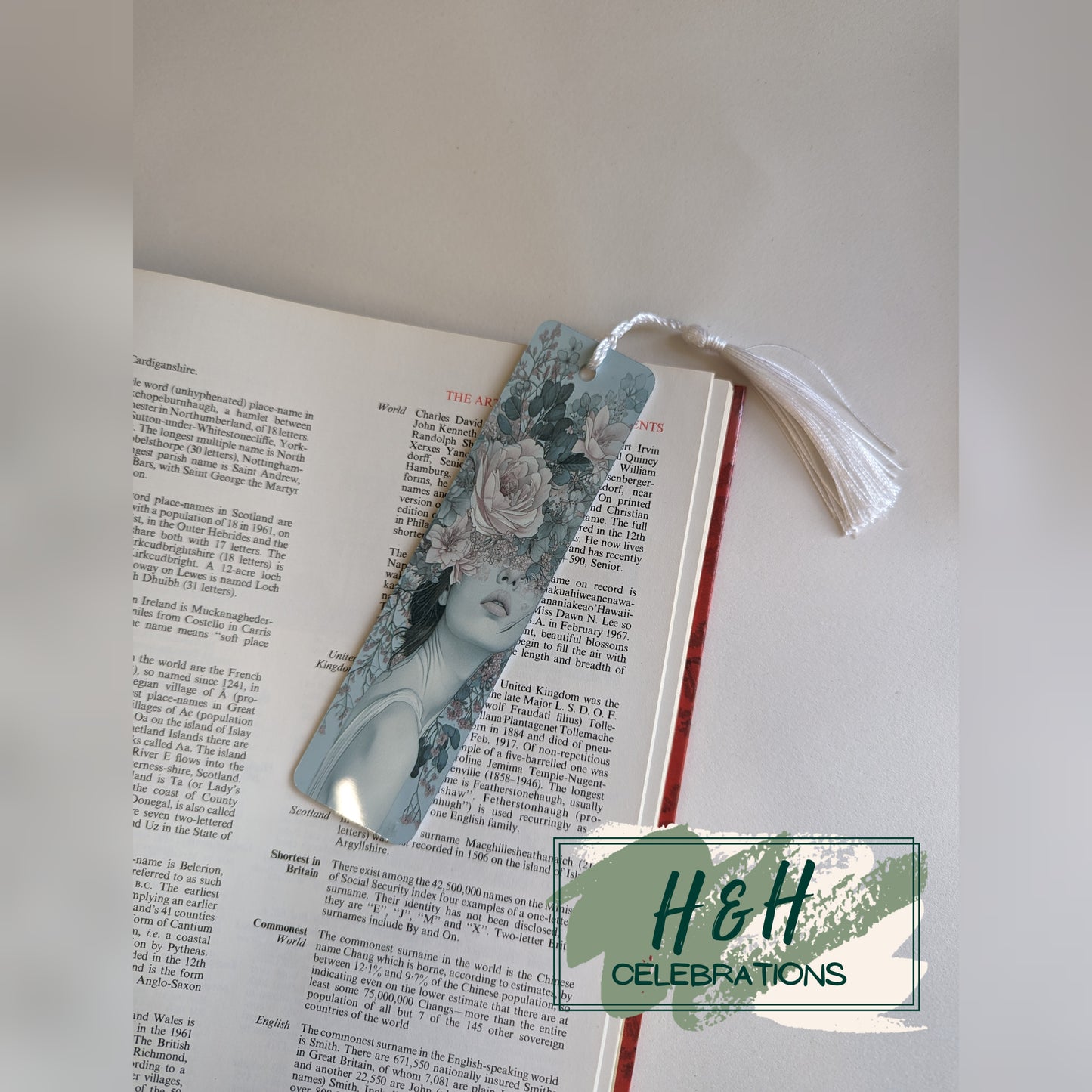 Floral Surrounding Female Bookmark