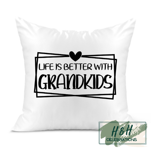 Life Is Better With Grandkids Border Cushion