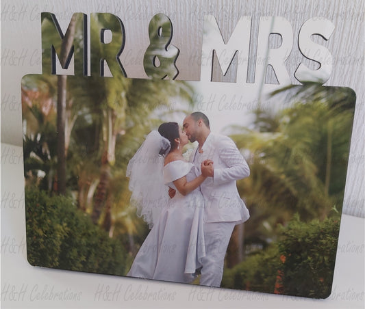 Personalised MDF Mr & Mrs Photo Panel