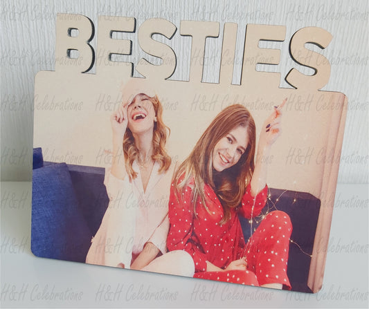 Personalised MDF Besties Photo Panel