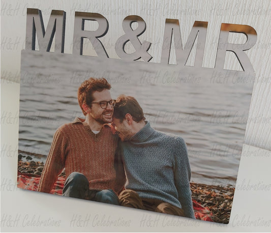 Personalised MDF Mr & Mr Photo Panel