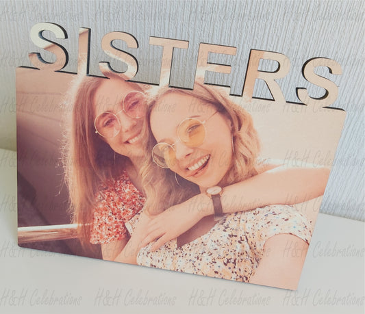 Personalised MDF Sisters Photo Panel