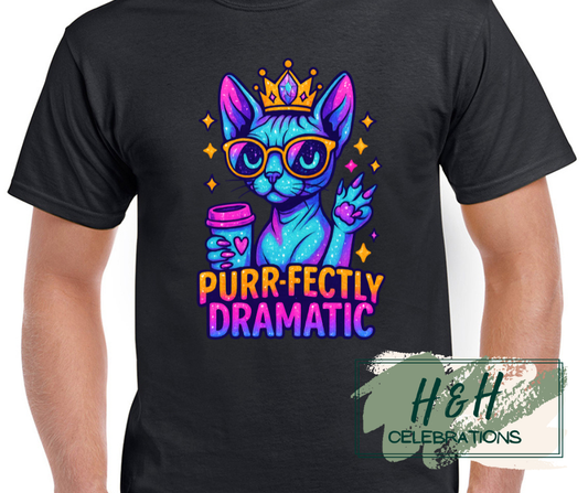 Womens Purr-fectly Dramatic T-Shirt - 13 Colours