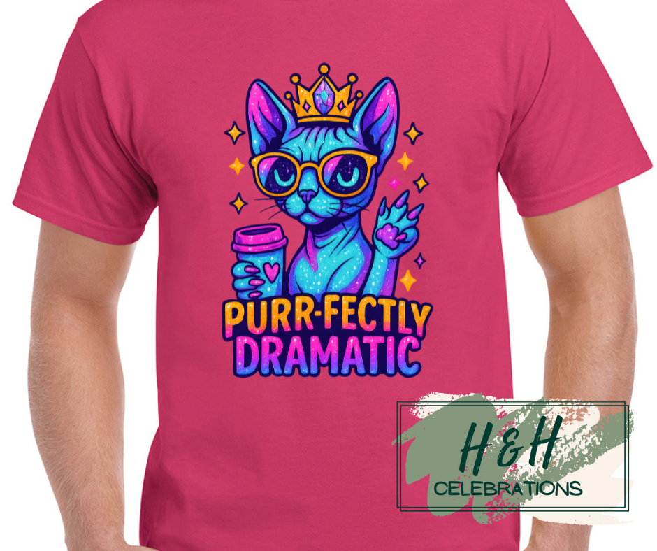 Womens Purr-fectly Dramatic T-Shirt - 13 Colours