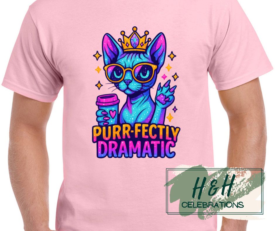 Womens Purr-fectly Dramatic T-Shirt - 13 Colours