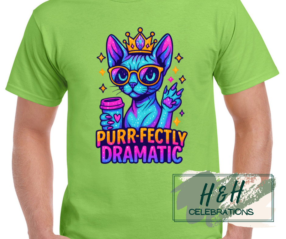 Womens Purr-fectly Dramatic T-Shirt - 13 Colours
