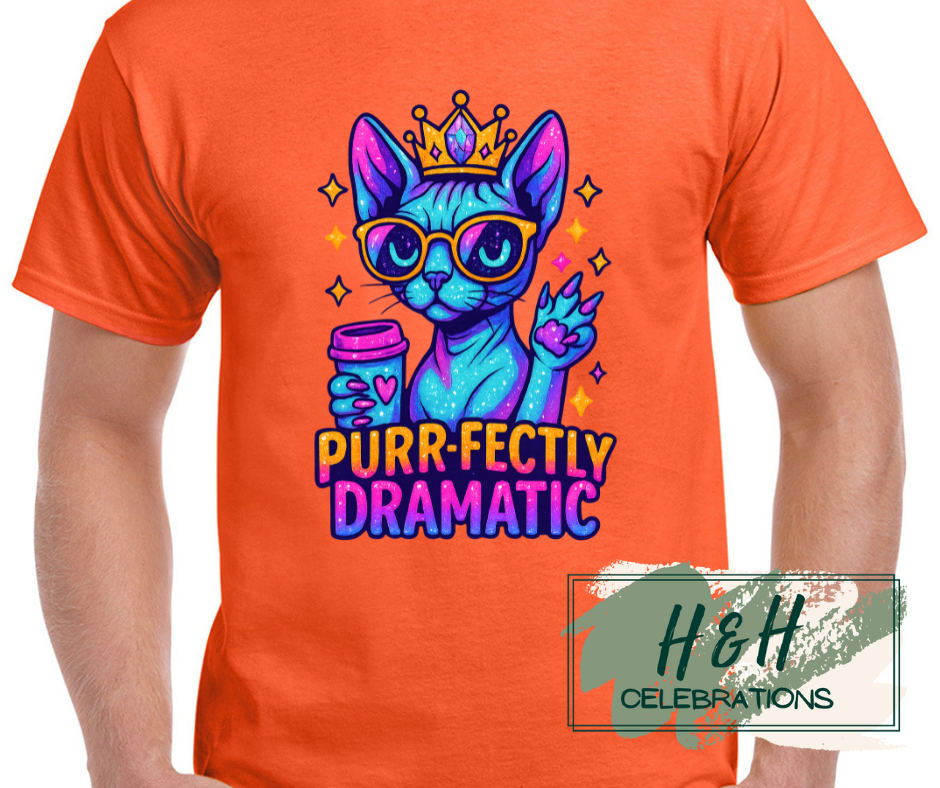 Womens Purr-fectly Dramatic T-Shirt - 13 Colours
