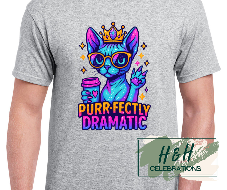 Womens Purr-fectly Dramatic T-Shirt - 13 Colours
