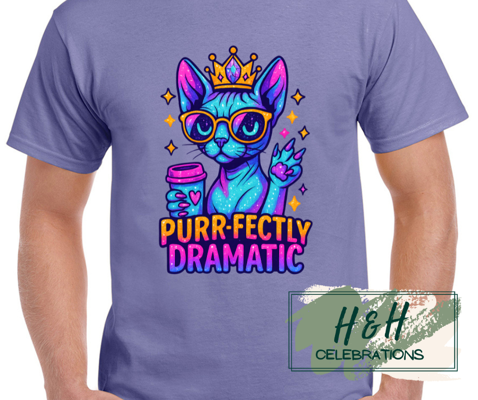Womens Purr-fectly Dramatic T-Shirt - 13 Colours