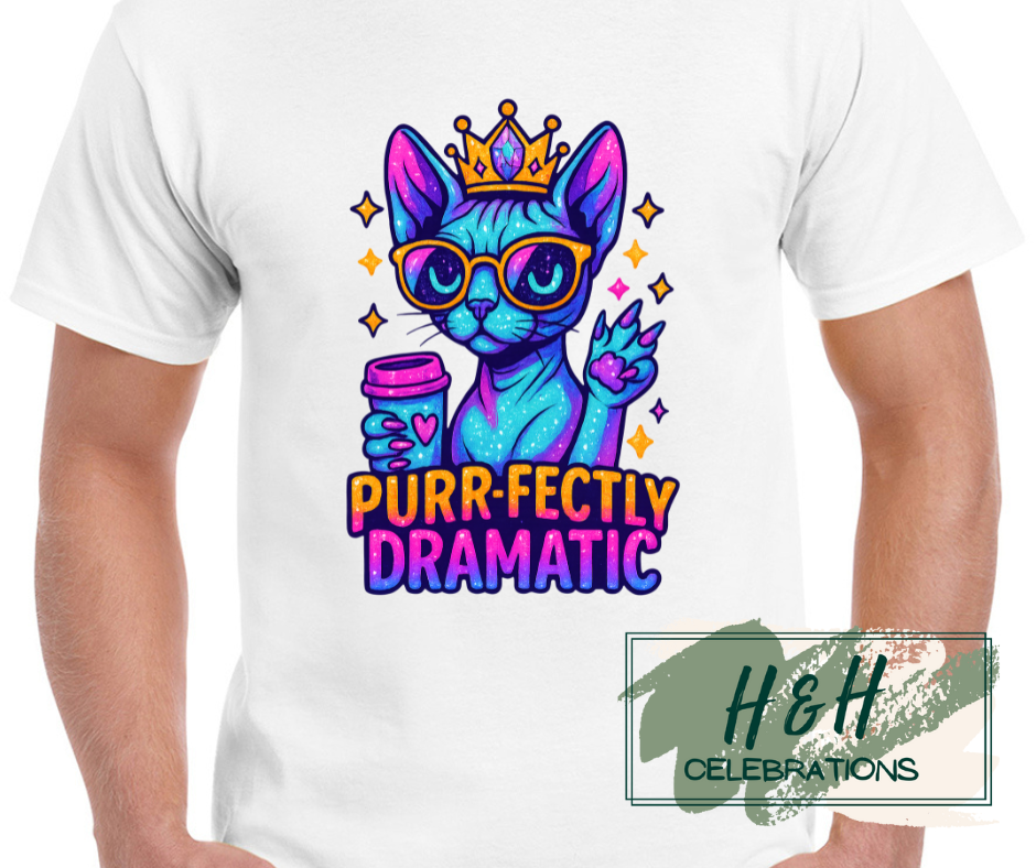 Womens Purr-fectly Dramatic T-Shirt - 13 Colours