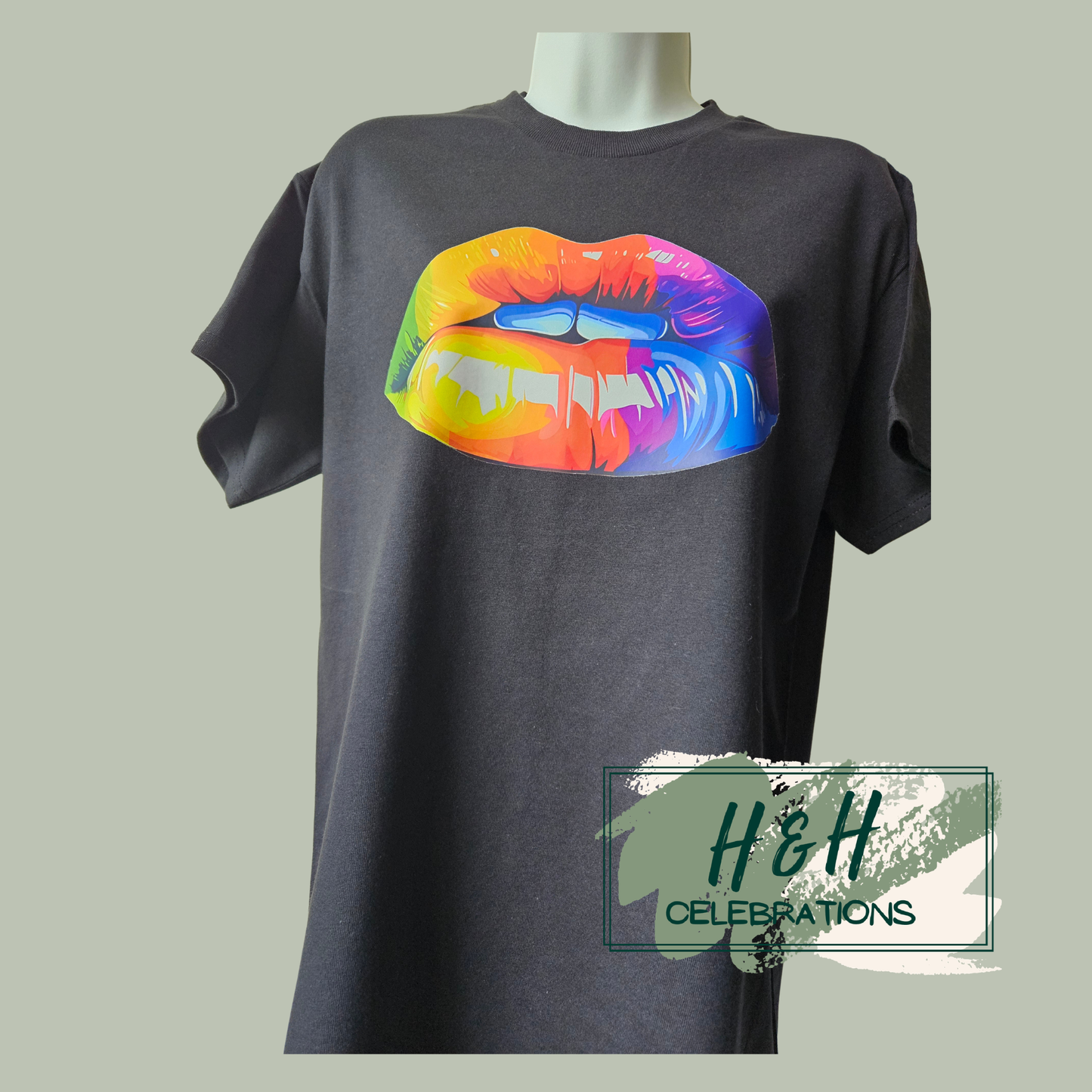 Rainbow Lips Womens T-Shirt - 13 Colours