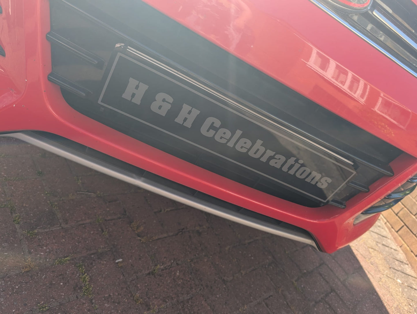 Black Plastic Car Show Number Plate Holder - Pack of 2