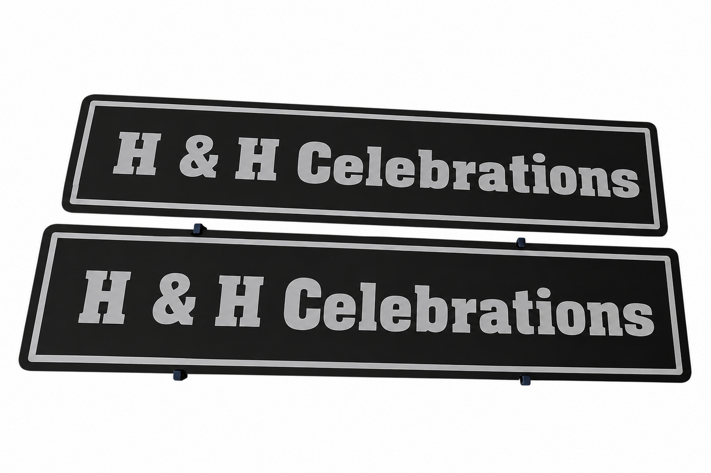 Black Plastic Car Show Number Plate Holder - Pack of 2