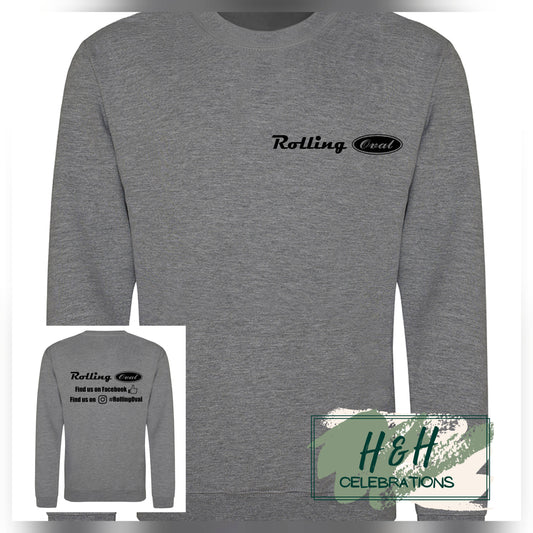 Rolling Oval Sweatshirt For Adults - Graphite Heather