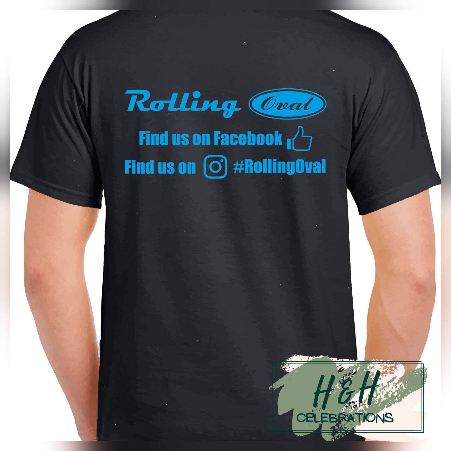 Rolling Oval T-Shirt For Kids - Black