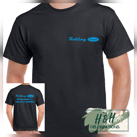 Rolling Oval T-Shirt For Kids - Black