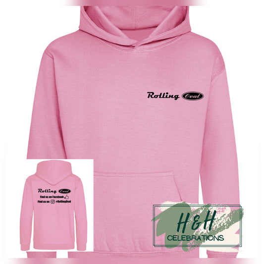 Rolling Oval Hoodie For Kids - Candyfloss Pink