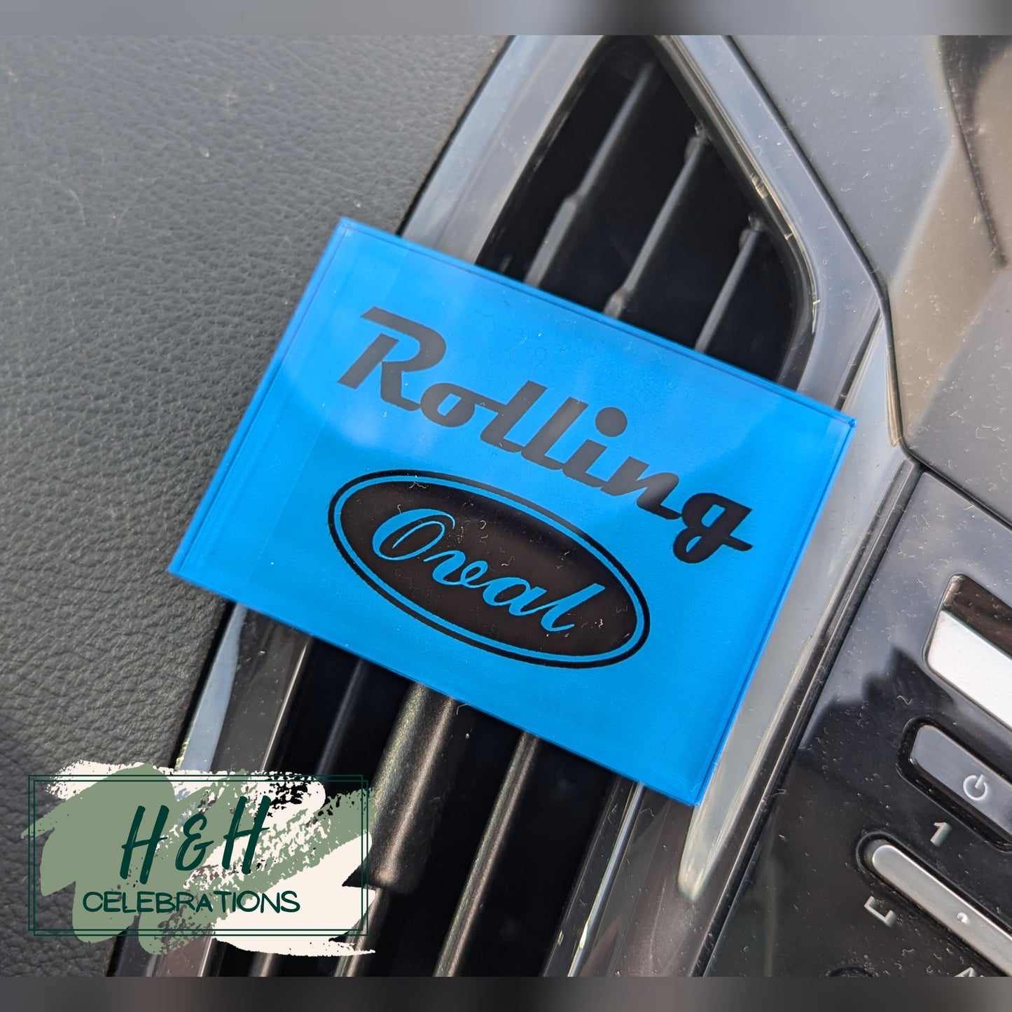 Arcylic Car Vent Air Freshener - Rolling Oval