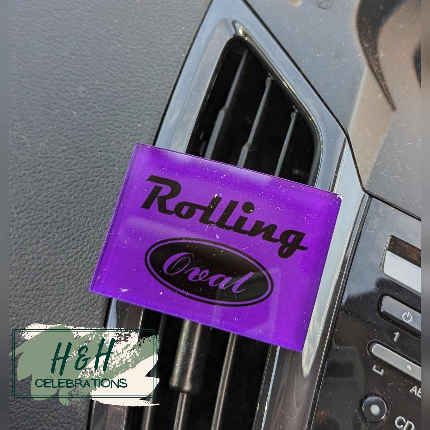 Arcylic Car Vent Air Freshener - Rolling Oval