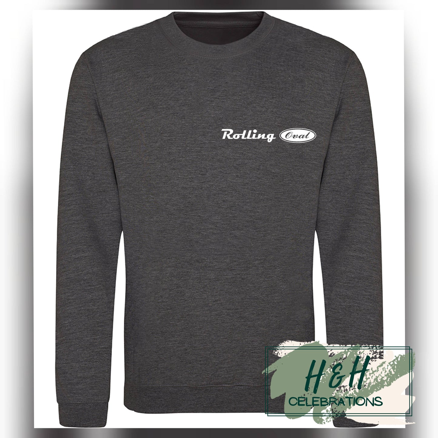 Rolling Oval Sweatshirt For Adults - Charcoal