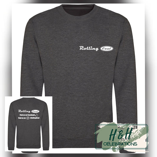 Rolling Oval Sweatshirt For Kids - Charcoal