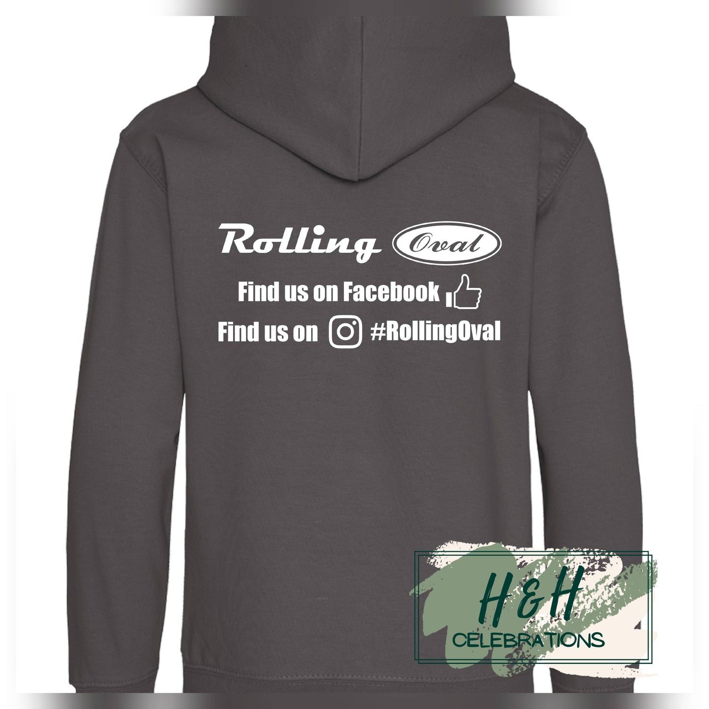Rolling Oval Hoodie For Kids - Charcoal
