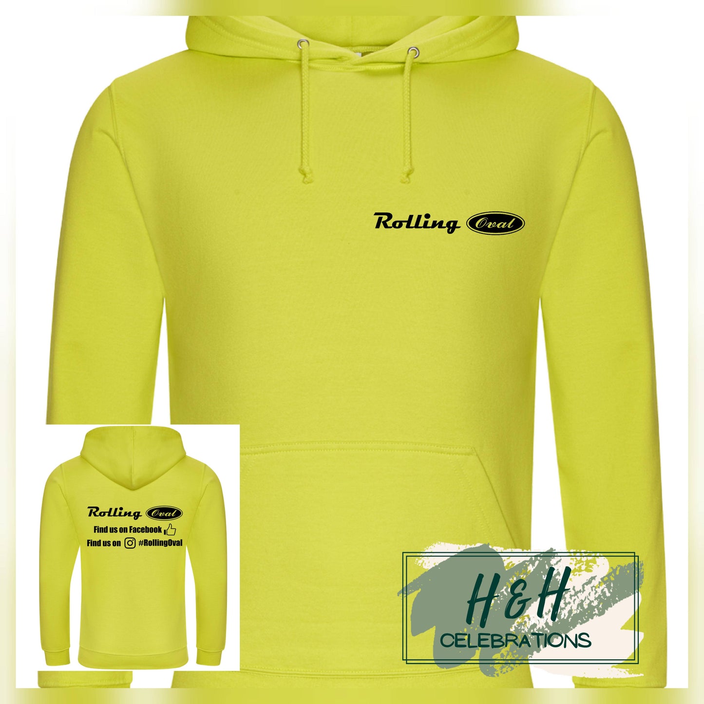 Rolling Oval Hoodie For Adults - Citrus