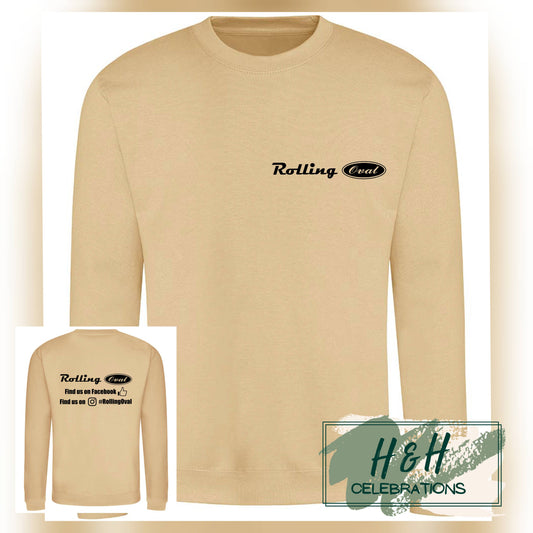 Rolling Oval Sweatshirt For Adults - Desert Sand