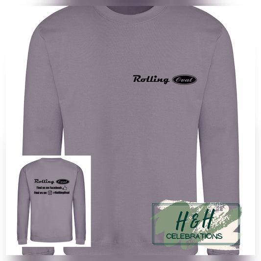 Rolling Oval Sweatshirt For Adults - Dusty Lilac