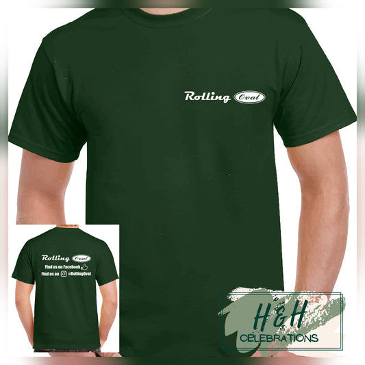 Rolling Oval T-Shirt For Kids - Forest Green