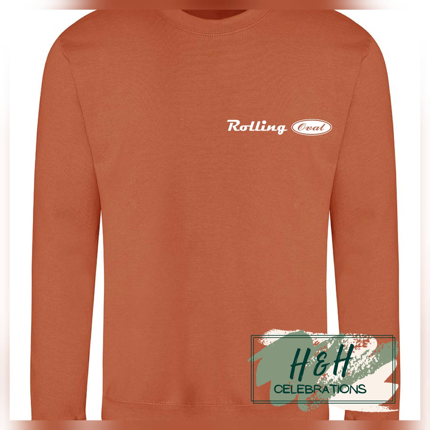 Rolling Oval Sweatshirt For Adults - Ginger Biscuit