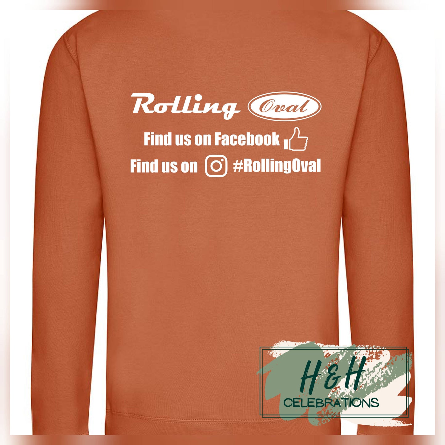 Rolling Oval Sweatshirt For Adults - Ginger Biscuit