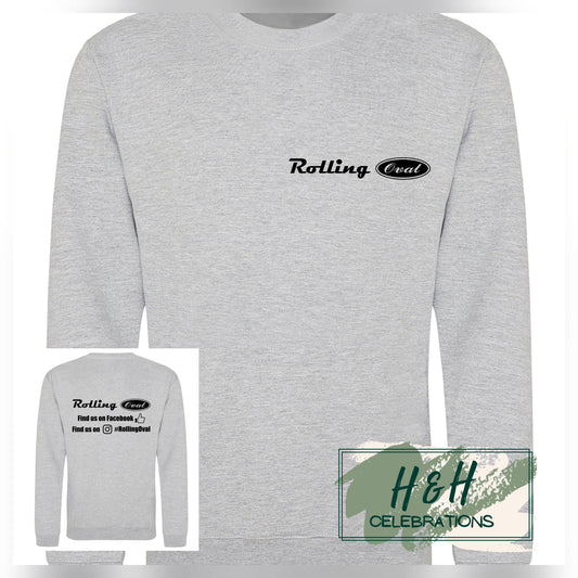 Rolling Oval Sweatshirt For Kids - Heather Grey