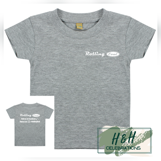 Rolling Oval T-Shirt For Babies - Heather Grey